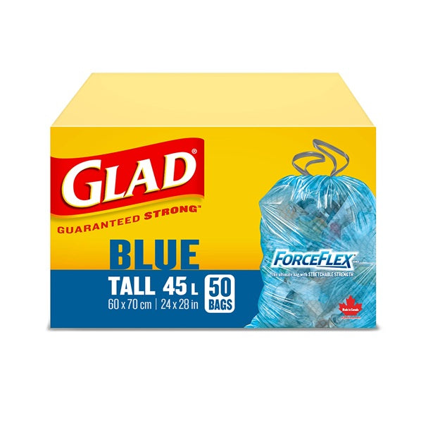 Glad Recycling Bags 45L, 50ct