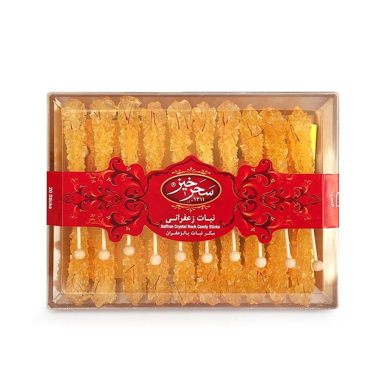 Saharkhiz Saffron Rock Candy Sticks, 20