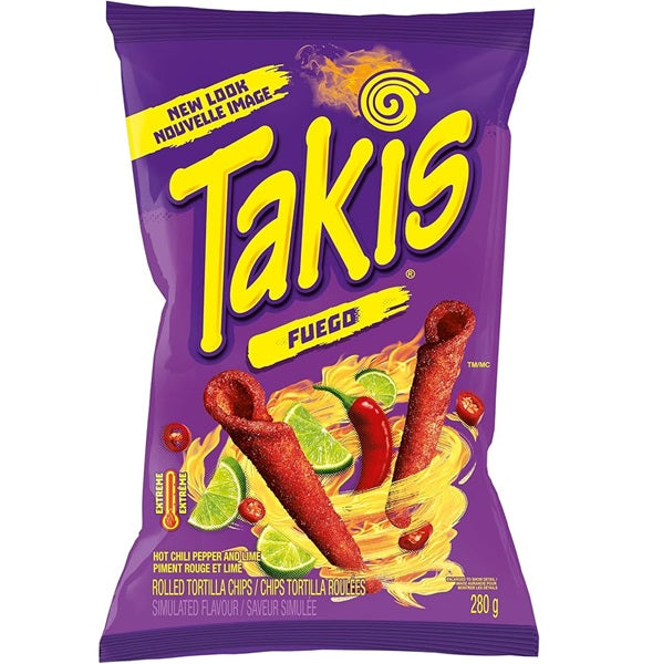 Takis Fuego Spicy & Lime Rolled Tortilla, 280gr