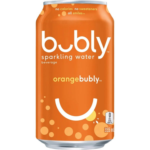 Bubly Sparkling Water Orange, 335ml