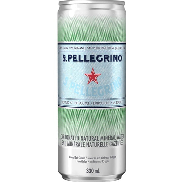 S.Pellegrino Sparkling Natural Mineral Water, 330ml