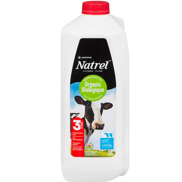 Natrel 3.25% Organic Hemogenized Milk ,Jug, 2L