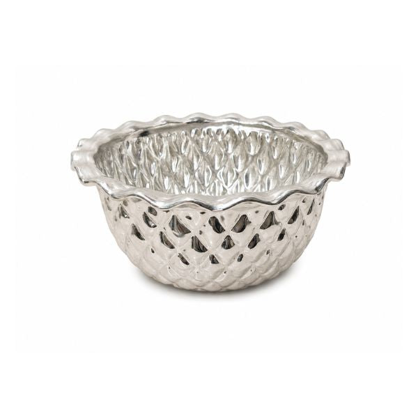 Aluminum Bowl Scalloped Edge, Large 5"