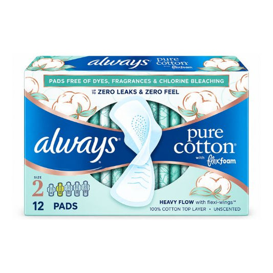 Always Pure Cotton Size 2, 12Pads