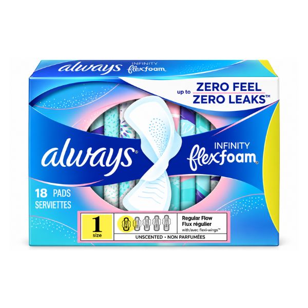 Always Unscented Size 1, 18Pads