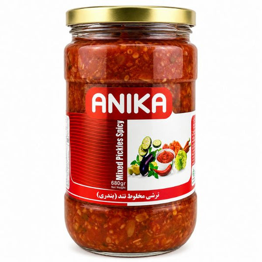 ترشی مخلوط تند (بندری) آنیکا — ۶۸۰ گرم