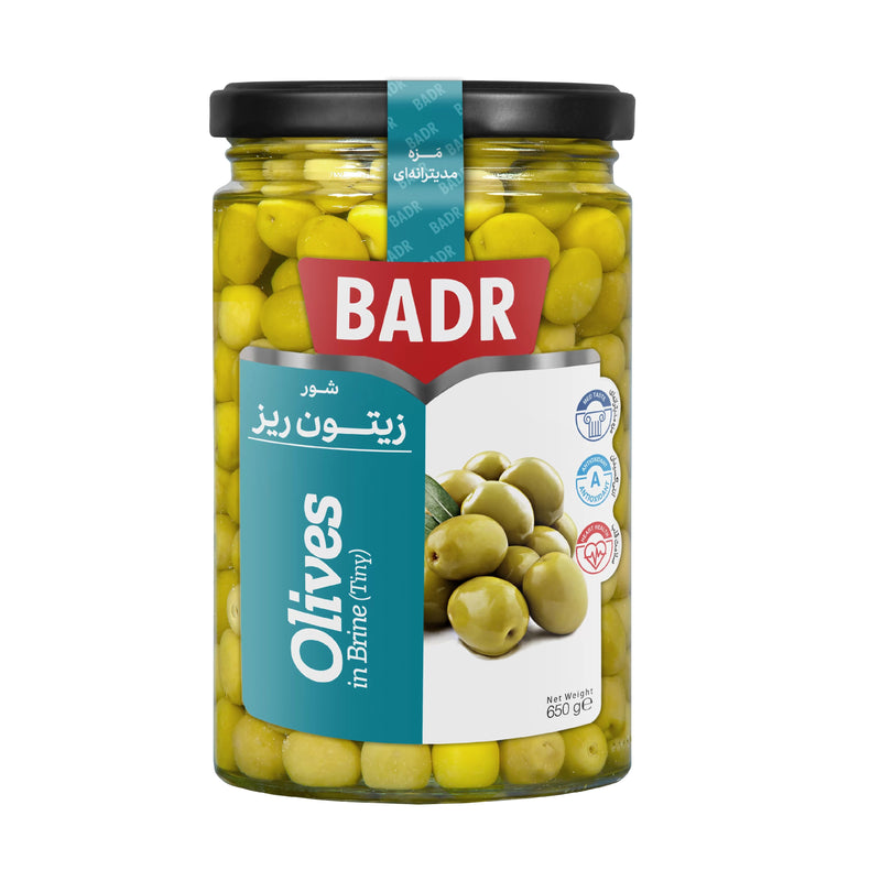 Badr Whole Olives with Seeds - 650g