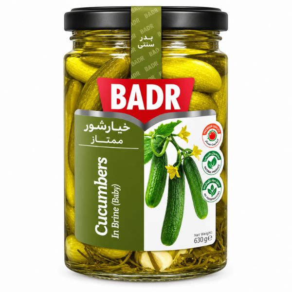 Badr Cucumber In Brine (Baby), 630gr