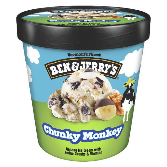 Ben and Jerry's Ice Cream Chunky Monkey, 473mL
