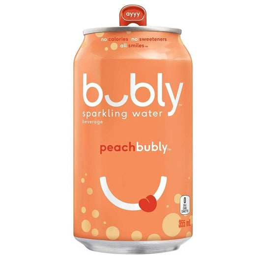 Bubly Sparkling peach water, 355ml