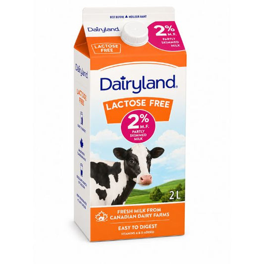 Dairyland 2% Lactose Free Partly Skimmed Milk, 2L