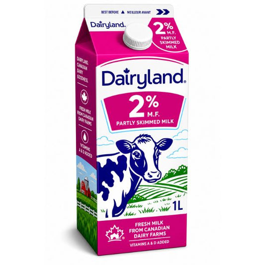 Dairyland 2% Partly Skimmed Milk, 1L