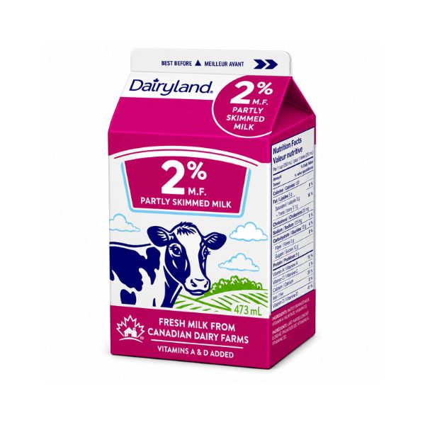 Dairyland 2% Partly Skimmed Milk, 473ml