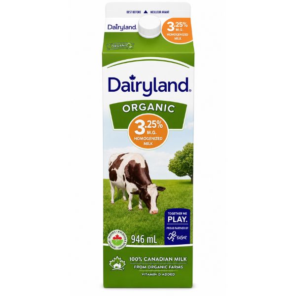 Dairyland 3.25% Organic Homogenised Milk — 946mL