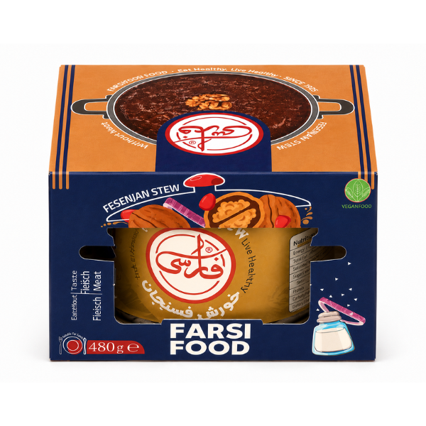خورش فسنجان بدون گوشت کنسرو فارسی — ۴۸۰ گرم