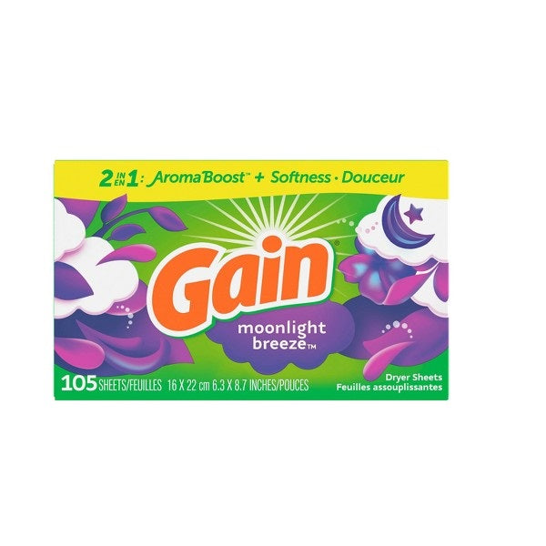 Gain Fabric Softener Breeze Sheets, 105ct