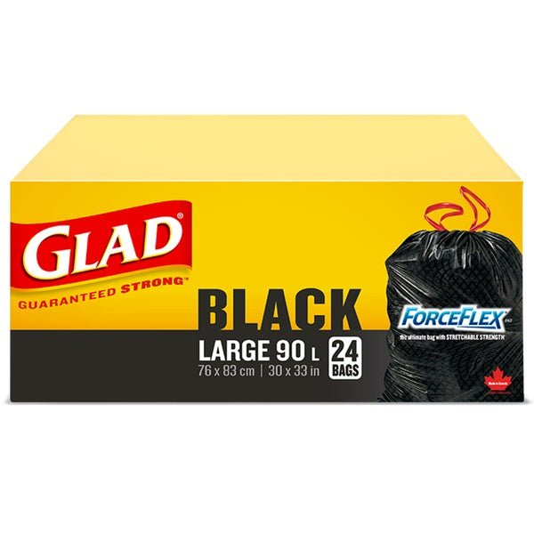Glad black large trash bags