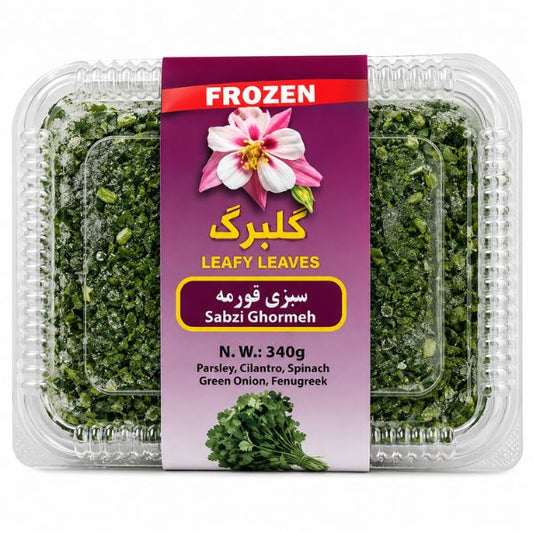 سبزی منجمد قورمه گلبرگ — ۳۴۰ گرم (سرخ نشده)