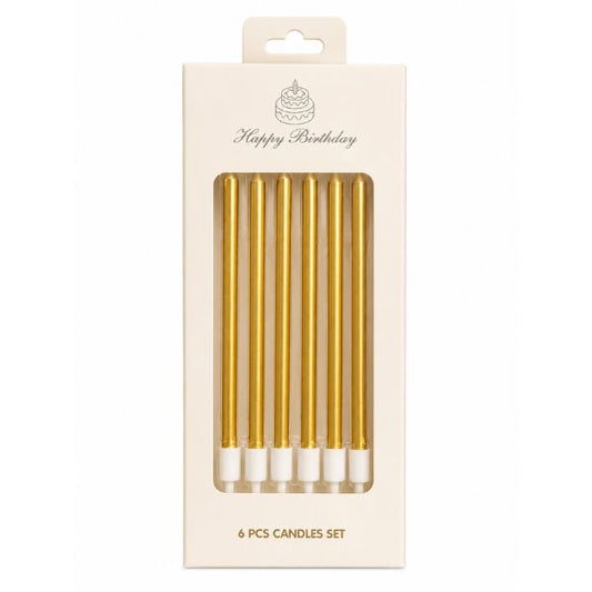 Gold Candle Set, 6pcs
