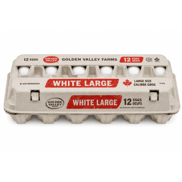 Golden Valley Eggs White Large, 1 doz