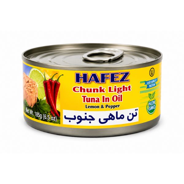 Hafez Tuna In Oil, Lemon & Pepper, 185gr