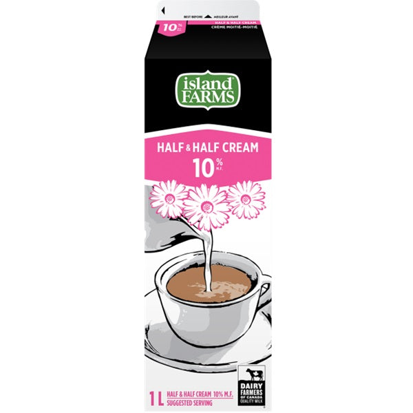 Island Farm 10% Cream half & half, 1L