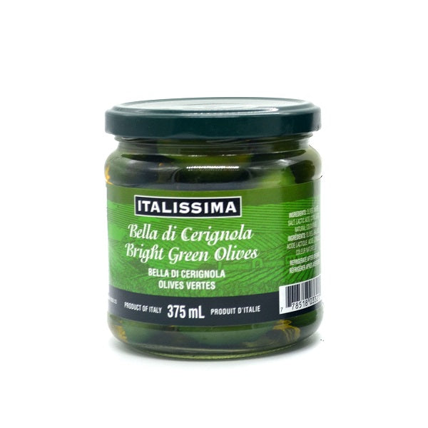 Italissima Green Cerignola Olives, 375ml