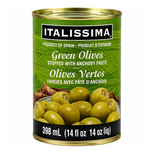 Italissima Green Olives With Anchovy Paste, 398ml
