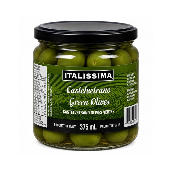 Italissima Organic Castelvetrano Olives, 375ml