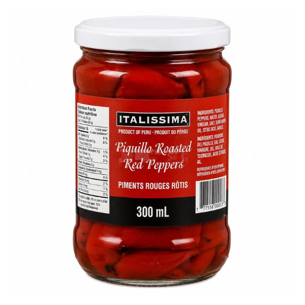 Italissima Piquillo Roasted Red Peppers, 300ml