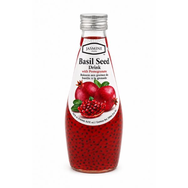 Jasmine Basil Seed Drink Pomegranate, 290mL