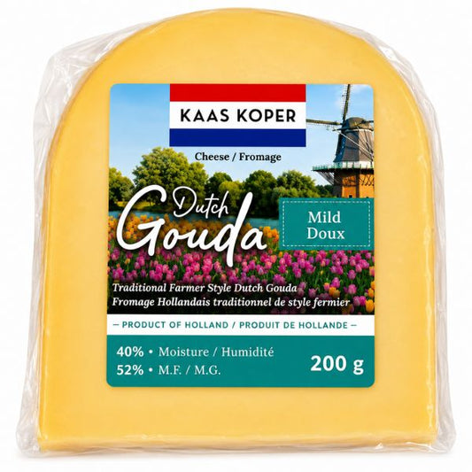 Kaas Koper Mild Gouda Cheese, 200gr