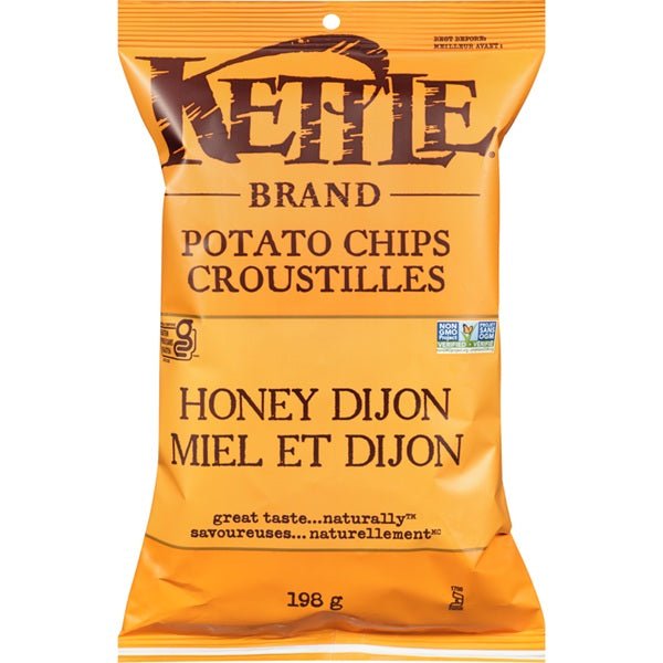 Kettle Brand Potato Chips, Honey Dijon flavor, 368g.