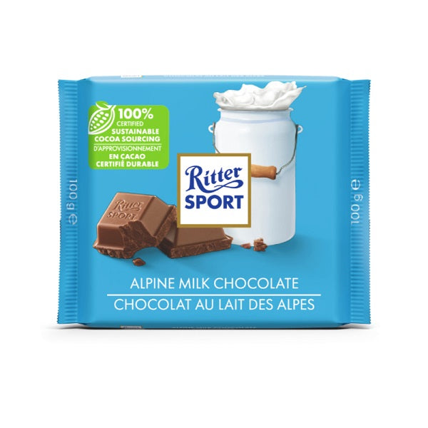 Ritter Sport Alpine Milk Chocolate, 100gr