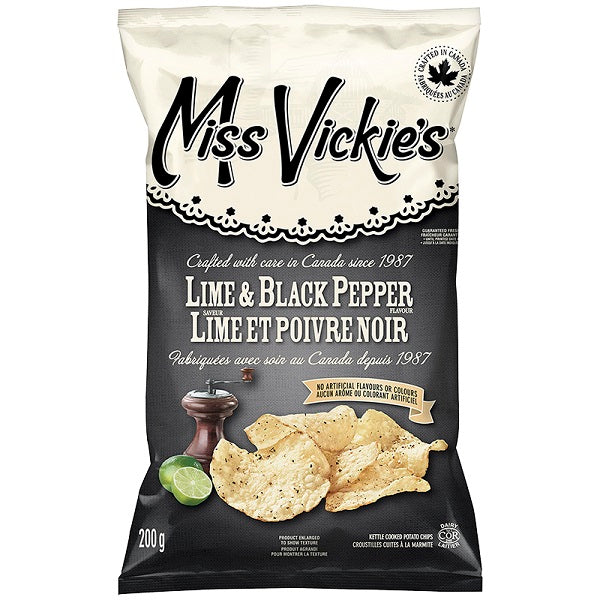 Miss Vickie's Lime Black Pepper Chips, 200gr