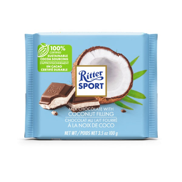 Ritter Sport Milk Chocolate With Coconut, 100gr