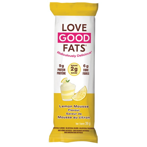 Love Good Fats Lemon Mousse Bar, 39gr