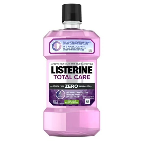 Listerine Total Care Zero Mild Mint Antiseptic Mouthwash, 250 mL