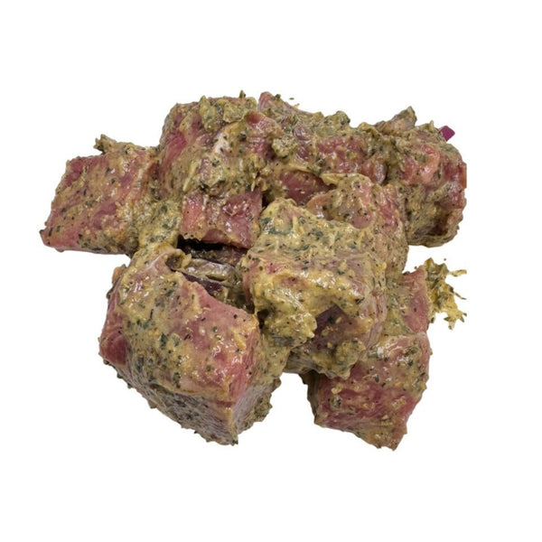 Marinated beef kebab