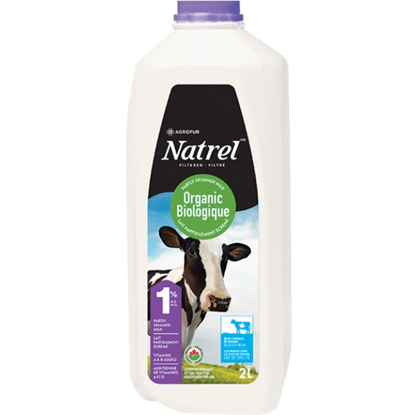 Natrel 1% Organic Partly Skimmed Milk ,Jug, 2L