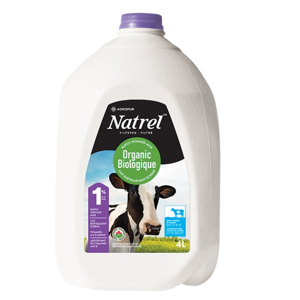 Natrel 1% Organic Partly Skimmed Milk ,Jug, 4L