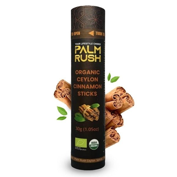 Palm Rush Organic Ceylon Cinnamon Sticks, 30