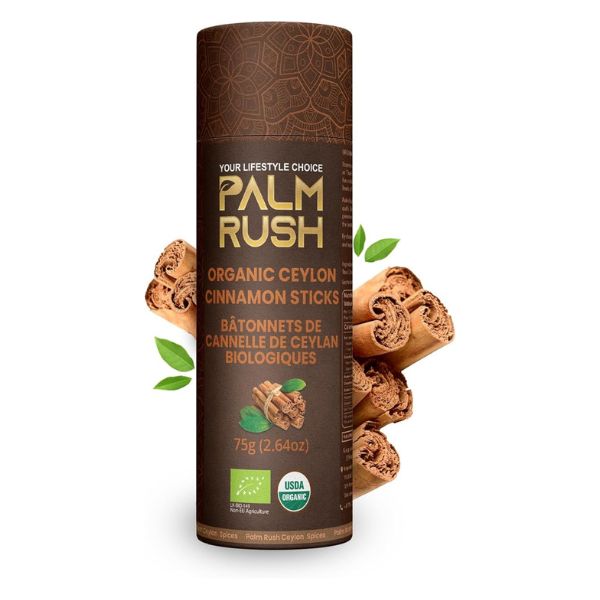 Palm Rush Organic Cinnamon Sticks, 75gr