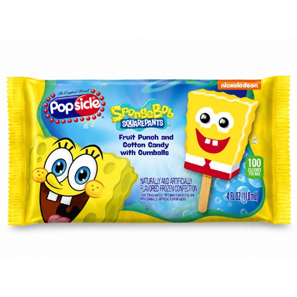 PopSicle Spongebob Fruit Punch & Cotton Candy