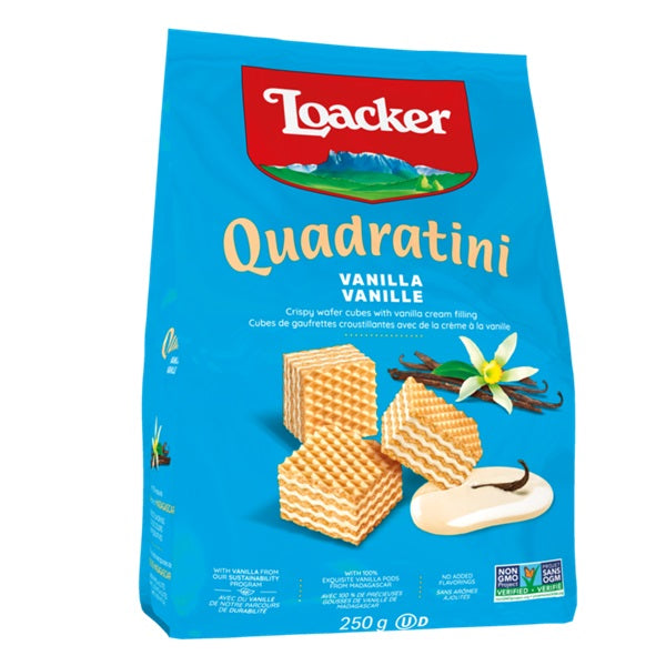 Loacker Wafer Quadratini Vanilla, 250gr