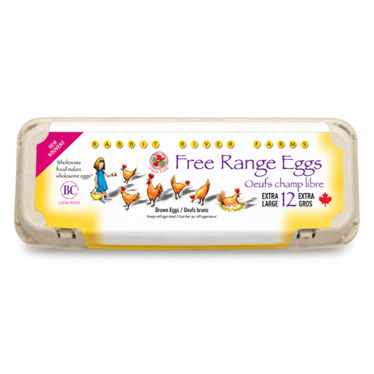 Rabbit River Eggs Free Range Extra Large, 1doz