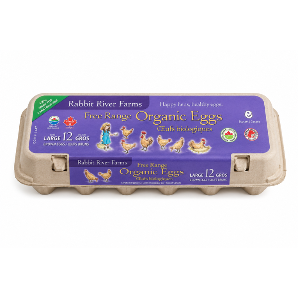 Rabbit River Eggs Free Range Large, 1doz
