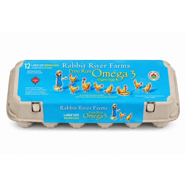 Rabbit River Eggs Omega 3 Free Run Large, 1doz