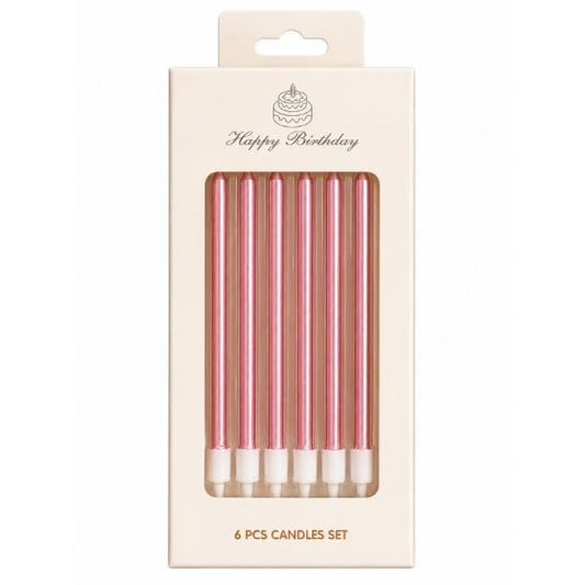 Rose Gold Candle Set, 6pcs