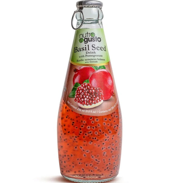 Nutrogusto Basil Seed Drink With Pomegranate, 290ml